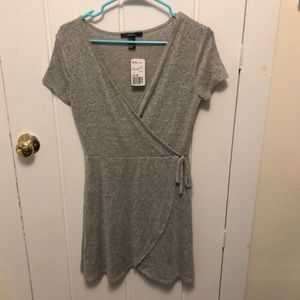 Forever 21 Grey wrap dress, size L. Tags still on!